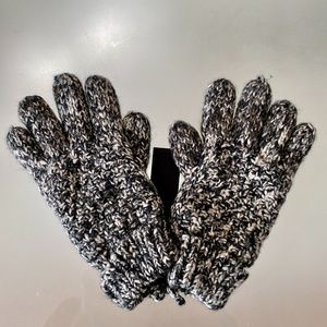 NWT - Equinox Gloves - Tweed Knit Black White Brown